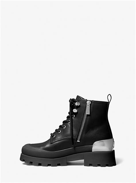 michael kors payton boot|Payton Leather Combat Boot .